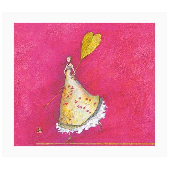 Pictura Gaëlle Boissonnard Tarjeta Doble - Acabado en Barniz de Relieve UV Grueso - Laminado Mate de Tacto Suave - 10.5x21cm - P