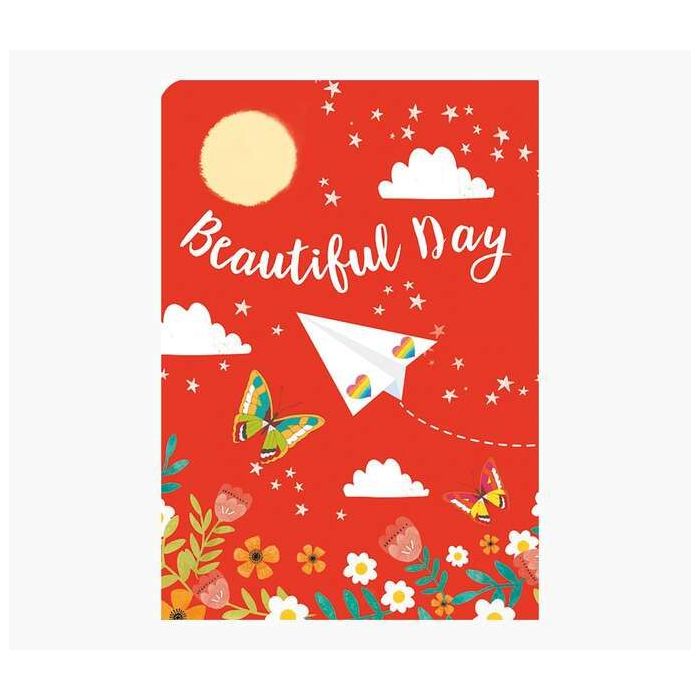 Pictura Tarjeta Felicitacion Zig-Zag Triptico - Estampado en Caliente - Lentejuelas - Pop-Up - 15x22cm - Incluye un Sobre Blanco