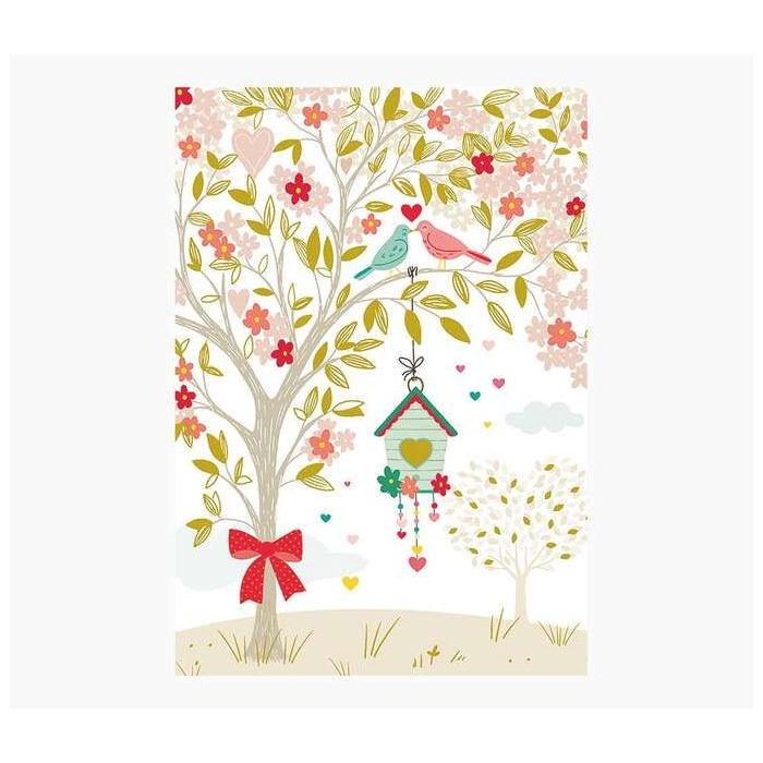 Pictura Tarjeta Felicitacion Zig-Zag Triptico - Estampado en Caliente - Lentejuelas - Pop-Up - 15x22cm - Incluye un Sobre Blanco