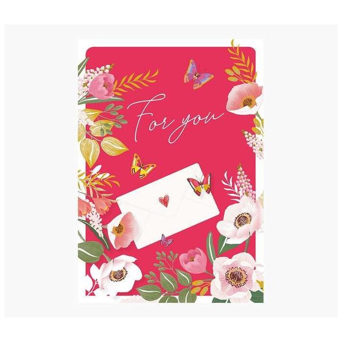 Pictura Tarjeta Felicitacion Zig-Zag Triptico - Estampado en Caliente - Lentejuelas - Pop-Up - 15x22cm - Incluye un Sobre Blanco