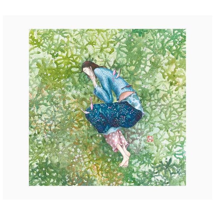 Pictura Gaëlle Boissonnard Tarjeta Doble - Acabado en Barniz de Relieve UV Grueso - Laminado Mate de Tacto Suave - 16x16cm - Pap