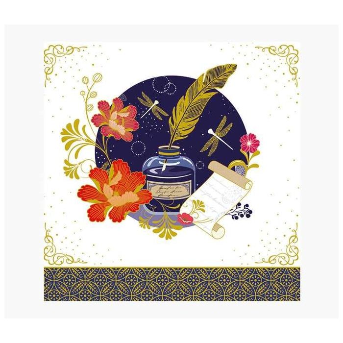 Pictura Tarjeta Arabesque - 16x16cm - Tematica de Diseño Arabe - Tarjeta Triptica sin Envoltorio - Incluye Sobre Blanco - Impres