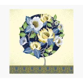 Pictura Tarjeta Arabesque - 16x16cm - Tematica de Flores - Tarjeta Triptica sin Envoltorio - Incluye Sobre Blanco - Impresas en