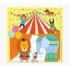 Pictura Tarjeta Puzzle - 15.5x15.5cm - Tematica Circo - 25 Piezas - Tarjeta Plegada Incluida - Embolsada en Celofan - Sobre Blan