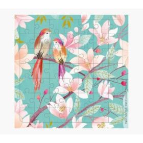 Pictura Tarjeta Puzzle - 15.5x15.5cm - Tematica de Pajaros - 49 Piezas - Incluye Tarjeta Plegada y Sobre Blanco - Certificacion