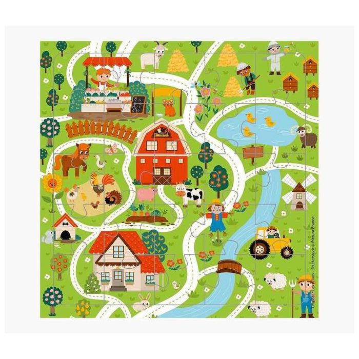 Pictura Tarjeta Puzzle - 15.5x15.5cm - Tematica Caminos de Pueblo - 25 Piezas - Incluye Tarjeta Plegada y Sobre Blanco - Certifi