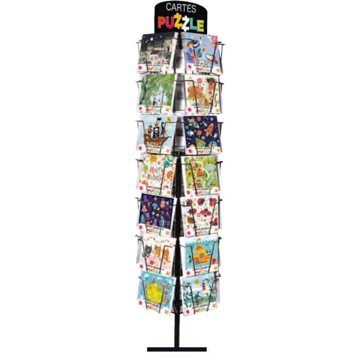 Pictura Expositor Puzzle - 15.5x15.5cm - 35 Compartimentos - Capacidad para 210 Tarjetas - Impresas en Papel con Certificacion F
