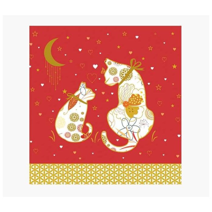 Pictura Tarjeta Arabesque - 16x16cm - Tematica Gatos - Tarjeta Triptica - Incluye Sobre Blanco - Papel con Certificacion FSC