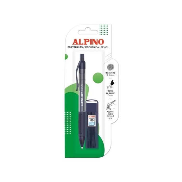 Alpino Dot Pack con Portaminas 0,5mm + Bote de Minas - Agarre Comodo - Color Azul Oscuro