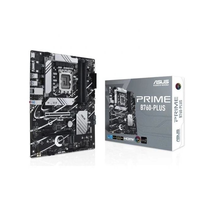 Asus Prime B760-Plus Placa Base Intel 1700 - HDMI, VGA, PCIe 5.0, M2, 4x Sata III, USB 2.0, 3.2, RJ-45, DisplayPort