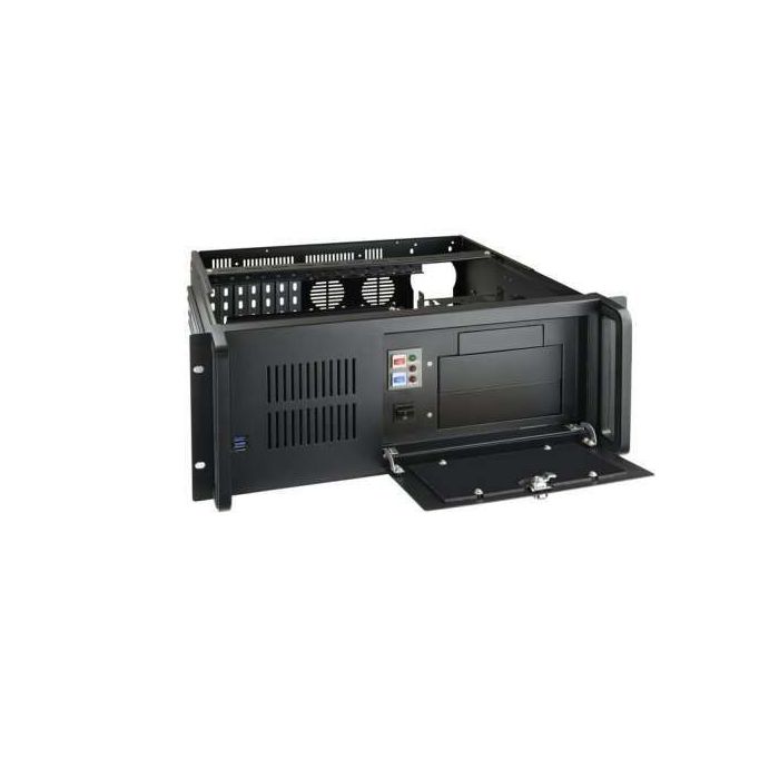 Tooq Caja ATX de 4U para Montaje en Rack de 19  - 9x HDD3,5 + 2x HDD5.25 - Ventilador 120mm + 2 Ventiladores 80mm - 2x USB 3.0 -