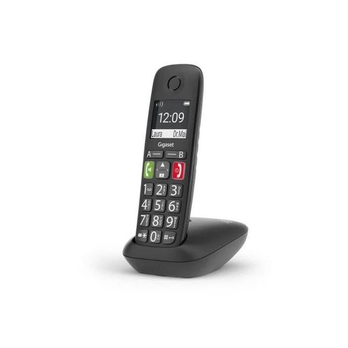Gigaset E290 Telefono Inalambrico Dect - Pantalla Grande en B/N - Teclas con Numeros Grandes - Volumen con Funcion Amplificador
