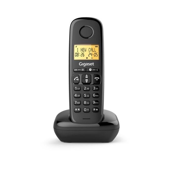 Gigaset Basic 100 Telefono Inalambrico Dect con Identificador de Llamadas - Bloqueo de Llamadas - Pantalla Retroilluminada - Col