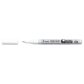Pilot Super Color Rotulador Permanente Fino - Punta de 1mm de Poliacetal - Tinta muy Densa y Opaca - Cuerpo Metalico - Color Bla