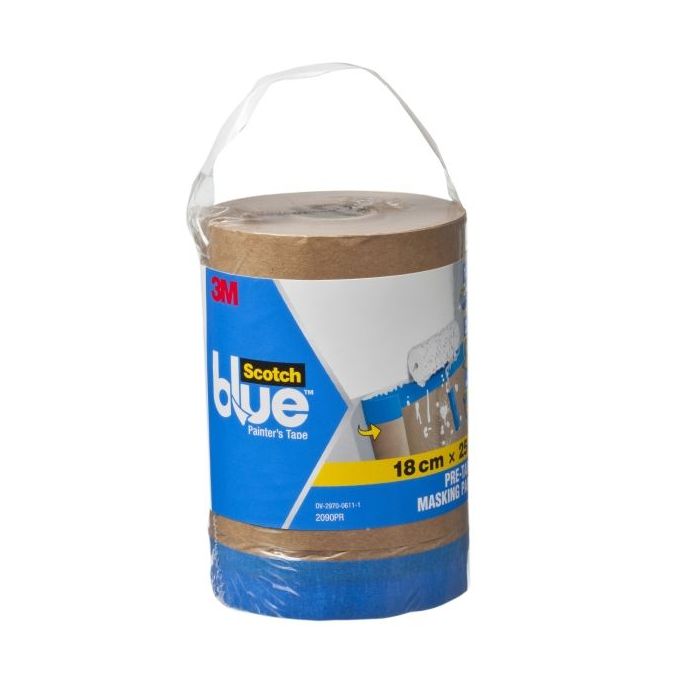 Scotchblue Premium Papel con Cinta de Enmascarar - 180mm x 25m - Color Marron