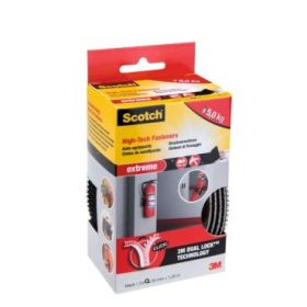 Scotch Extreme Pack de 2 Cierres Adhesivos Reposicionables - 25mm x 1.2m - Color Negro
