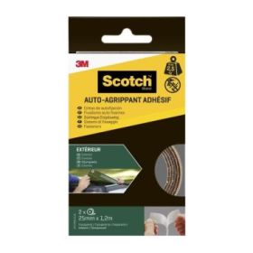 Scotch Cierres Adhesivos Reposicionables - 25mm x 1.2m - Uso en Exterior - Color Transparente