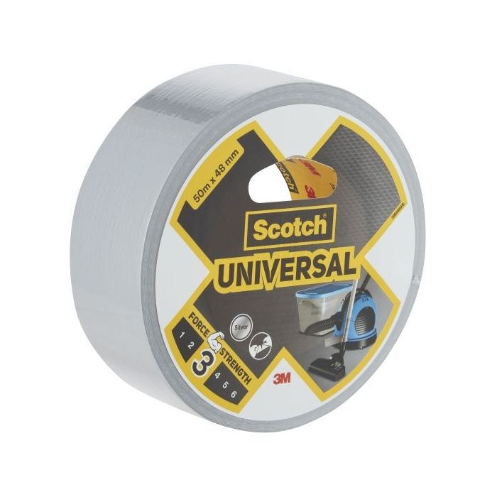 Scotch Universal Cinta Adhesiva Americana - 48mm x 50m - Color Plata