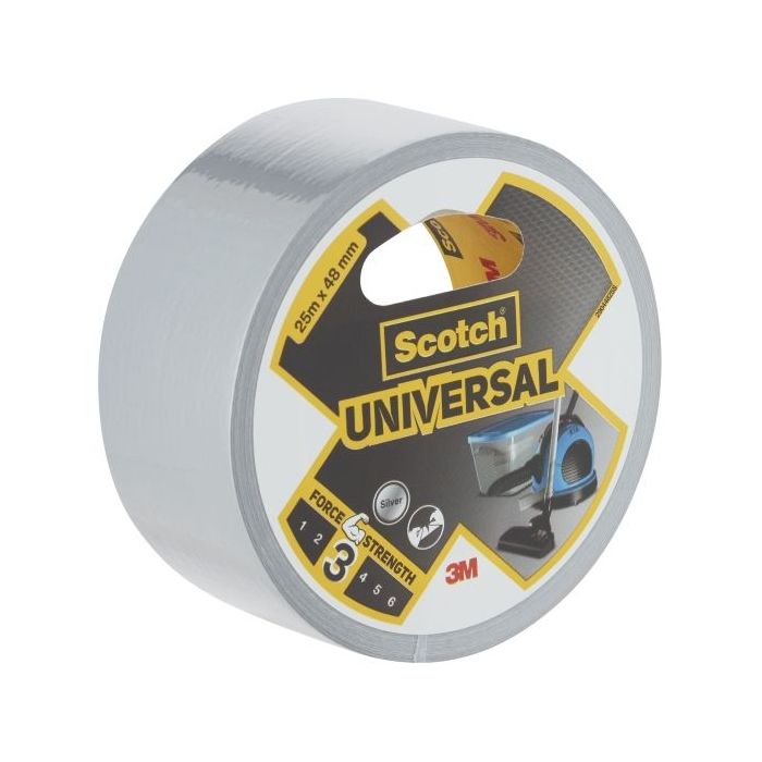 Scotch Universal Cinta Adhesiva Americana - 48mm x 25m - Color Gris Metalizado