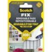Scotch-Fix Pack de 36 Tiras Adhesivas Reutilizables - 11mm x 15mm - Color Blanco
