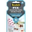 Scotch-Fix Pack de 8 Tiras de Montaje de Doble Cara Transparentes - 25x76mm - Color Transparente