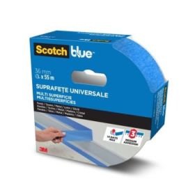 Scotchblue Cinta de Enmascarar - 36mm x 55m - 100% PEFC - Multisuperficie - Color Azul