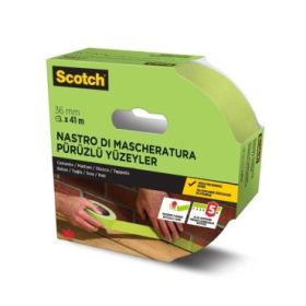 Scotch Cinta de Enmascarar - 36mm x 41m - Certificado PEFC - Superficies Rugosas - Color Verde