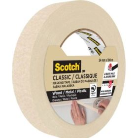 Scotch Classic Cinta de Enmascarar - 24mm x 100m - 70% PEFC - Color Blanco