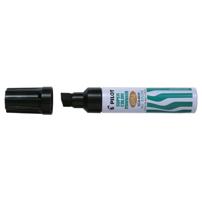 Pilot Super Color 6600 Rotulador Permanente Multisuperficie Extragrueso - Punta Biselada Extragruesa de Fibra - Tinta Base Alcoh