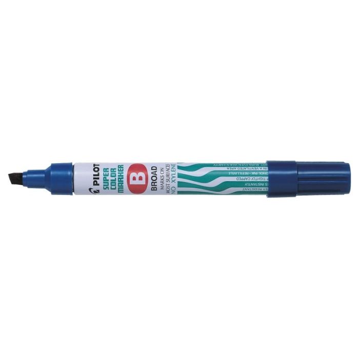 Pilot Super Color Rotulador Permanente Multisuperficie - Punta Biselada de Fibra - Tinta Base Alcohol Libre de Xileno - Cuerpo M