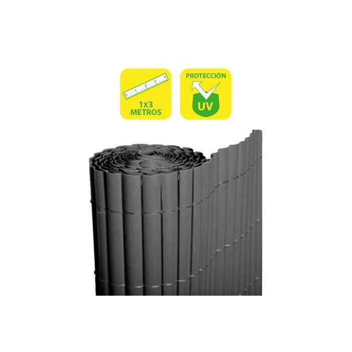 SunGarden Cañizo Plastico Doble Cara 1x3m - Color Gris Oscuro