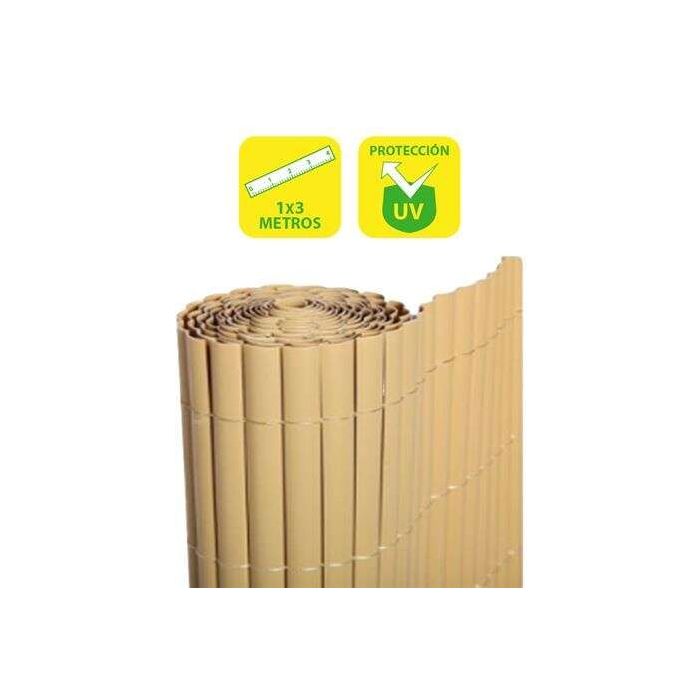 SunGarden Cañizo Plastico Doble Cara 1x3m - Color Marron Claro