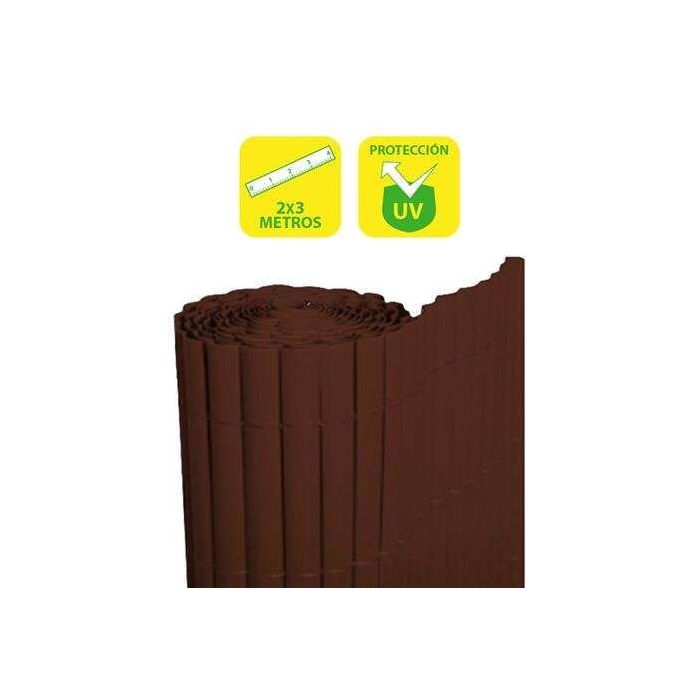 SunGarden Cañizo Plastico Doble Cara 2x3m - Color Marron Oscuro