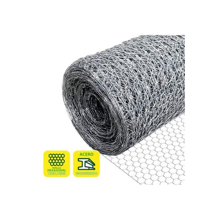 Sungarden Malla Gallinero Hexagonal 19x0.7mm 1x50m - Color Gris