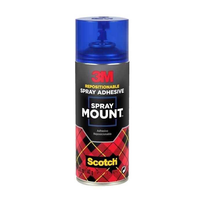 3M Spraymount Adhesivo en Spray 200ml - Permanente al Secado - Permite Reposicionar hasta Secado - Color Transparente