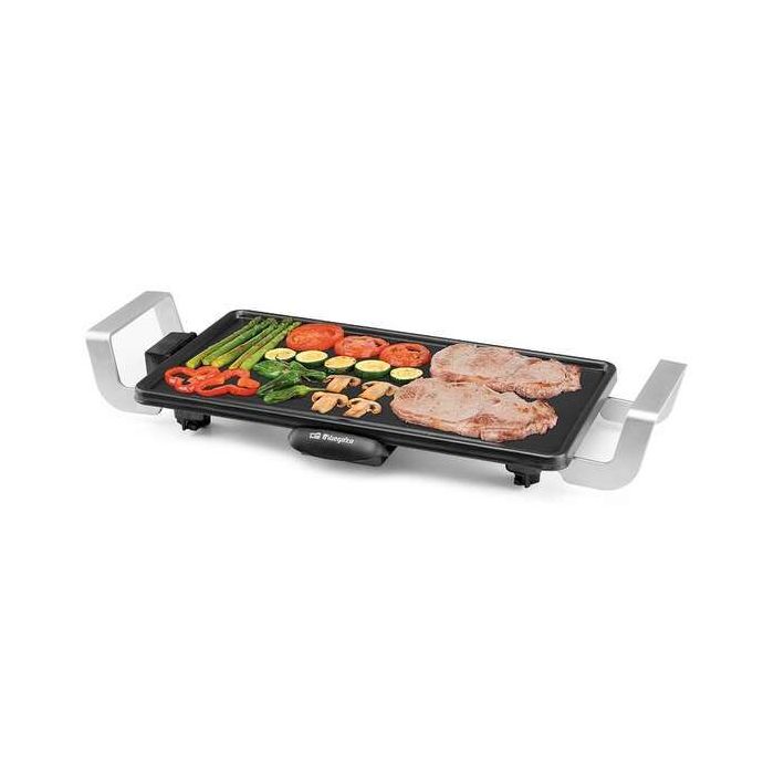 Orbegozo TB 2250 Parrilla de Asado Practica y Segura - Termostato Regulable - Asas de Aluminio de Toque Frio - Superficie de Asa