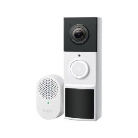 TP-Link Tapo TD21 Videoportero - Resolucion 2K 3Mpx - Bateria 6400mAh - Angulo de Vision 160º - IP65 - Recargable - WiFi - Visio
