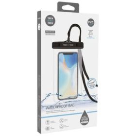 TechOneTech Funda Impermeable para Smartphone hasta 7  - Con Colgante - Resistencia IPX8 - Fabricada en PVC