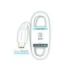 TechOneTech Cable BASIK USB-A Macho a Lightning 1m - Recubierto Nylon Trenzado Blanco
