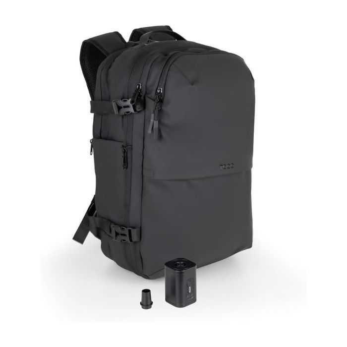 Tooq Mochila de Viaje de 55L - Espalda y Asas Acolchadas - Compresion al Vacio - Incluye Bomba de Aire y Accesorios - Resistente