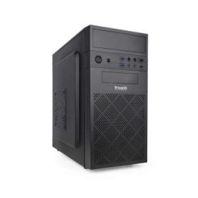 Tooq Caja Minitorre Micro-ATX/Mini-ITX - Tamaño Disco Soportado 3.5 , 2.5  - USB3.0, 2.0, Audio HD, Lector de Tarjetas - Ventila