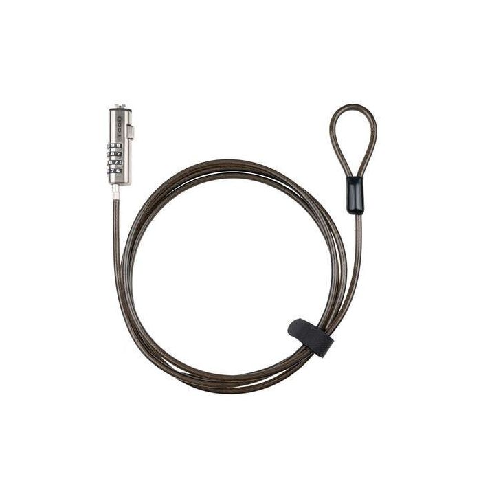Tooq Cable Seguridad Nano 2.5x6mm Combinacion Portatil - Color Gris