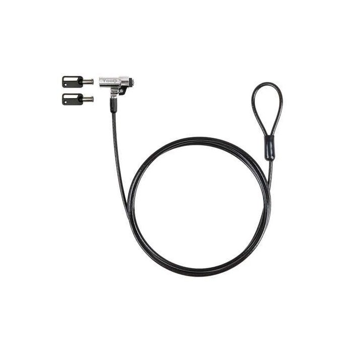 Tooq Cable Seguridad Nano 2.5x6mm Llave Para Portatiles - Color Gris