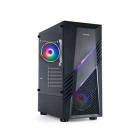 Tooq Biohazard Caja Semitorre Gaming ATX/Micro-ATX/Mini-ITX RGB - Panel Lateral Cristal Templado - Tamaño Disco Soportado 3.5 ,