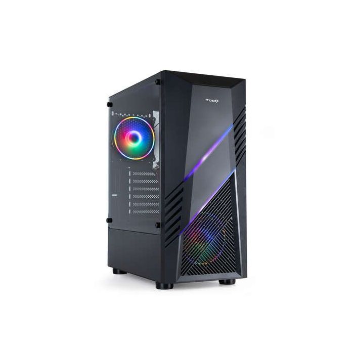 Tooq Biohazard Caja Semitorre Gaming ATX/Micro-ATX/Mini-ITX RGB - Panel Lateral Cristal Templado - Tamaño Disco Soportado 3.5 ,