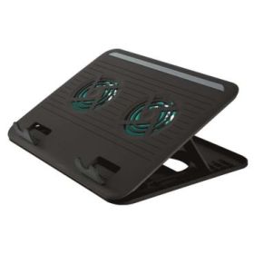 Trust Cyclone Base Refrigeradora USB para Portatil hasta 16  - 2x Ventiladores Silenciosos - 8 Posiciones Ajustables - Color Neg