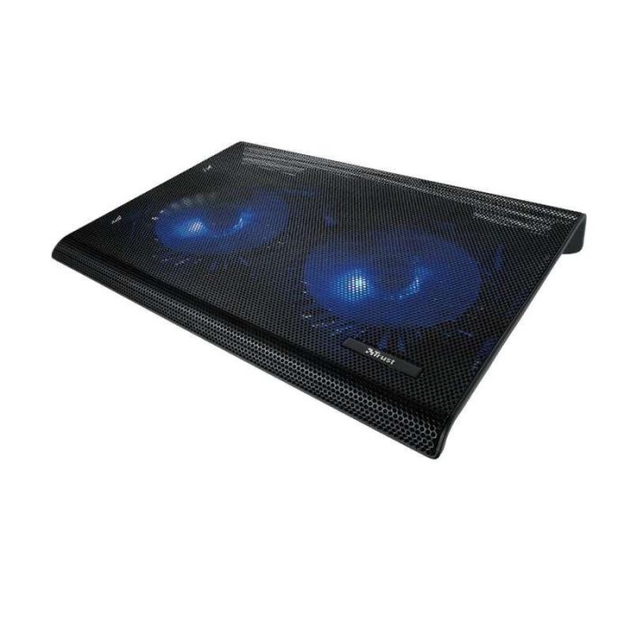 Trust Base de Refrigeracion para Portatil hasta 17.3  USB - Iluminacion LED Azul - 2 Ventiladores de 125mm - 800 RPM - 360 x 280