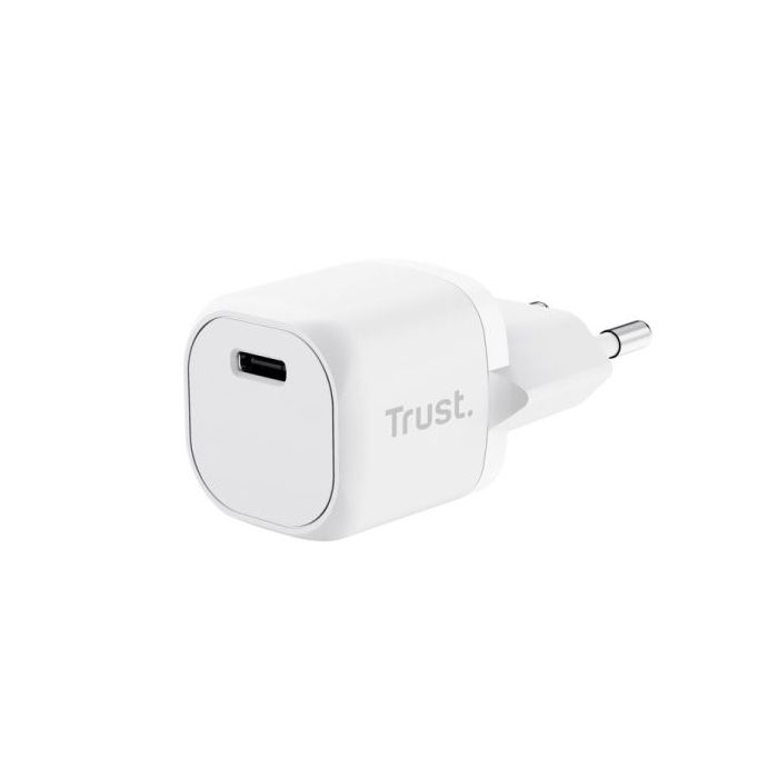 Trust Cargador USB-C 20W Ultrarreducido - Potente Salida de 20W - Compatible con Carga PD y PPS - Protecciones Contra Sobrecarga
