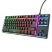 Trust GXT 833 Thado Teclado Gaming con Cable de 1.5m - Formato TKL - Iluminacion RGB - Patas Antideslizantes - 87 Teclas - Anti-