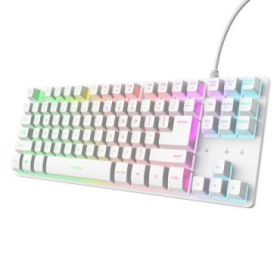 Trust GXT 833W Thado Teclado Gaming con Cable de 1.5m - Formato TKL - Iluminacion RGB - Patas Antideslizantes - 87 Teclas - Anti